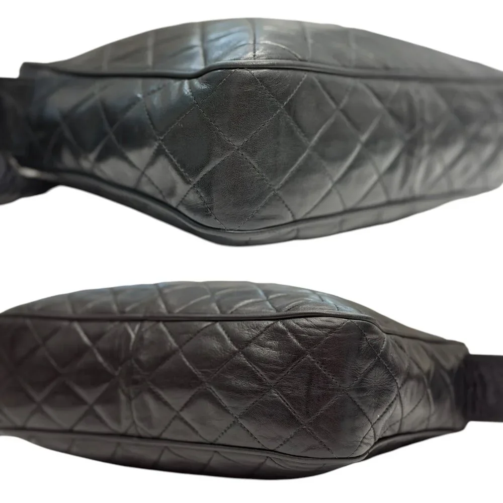 CHANEL Black Quilted Lambskin Large Tassel Camera Bag